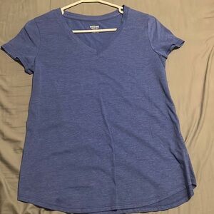 Blue VNeck Casual Tee